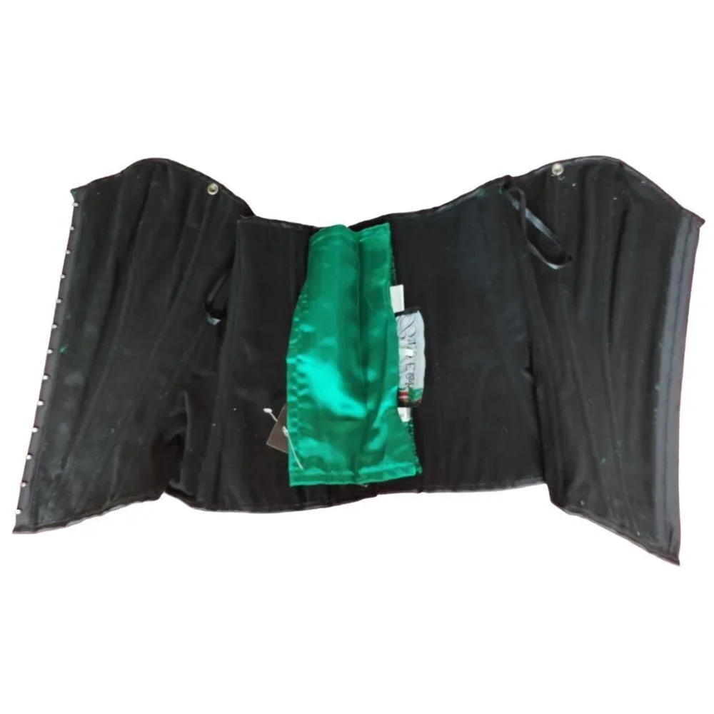 Burleska Green Satin and Lace Corset - Picture 5 of 11